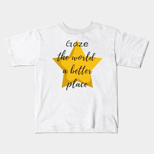 Gaze the world a better place Stargazing Kids T-Shirt